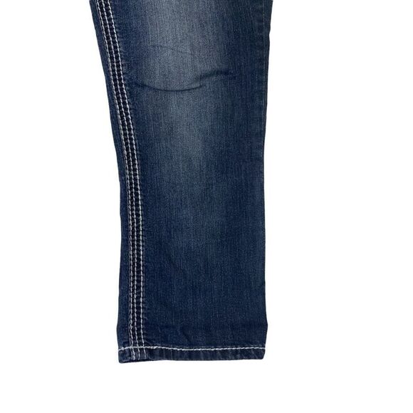 Maurice’s Denim Dark Wash Double Stitched Capri Jeans Sz 1/2 - Picture 7 of 8